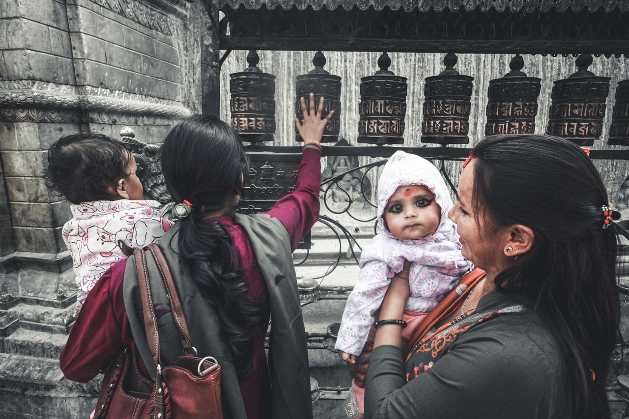 Family travel concept for a Nepal trip guide